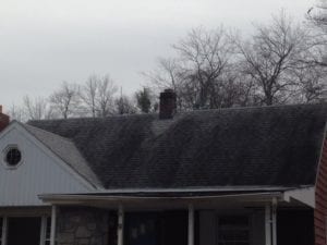 rye house, new york, dirty roof before cleaning, westchester power washing, roof washing, black streaks , black marks, lichen, moss, mold , mildew